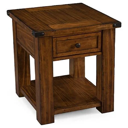 Rectangular End Table with Drawer